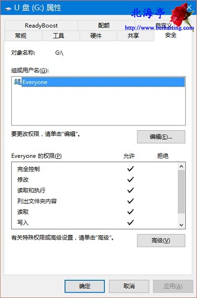 雨林木风Win10系统U盘属性中没有安全选项卡怎么