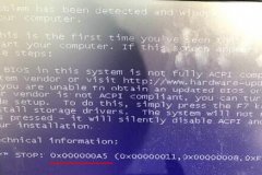 win8改win7进pe时出现蓝屏0x000000a5怎么办？