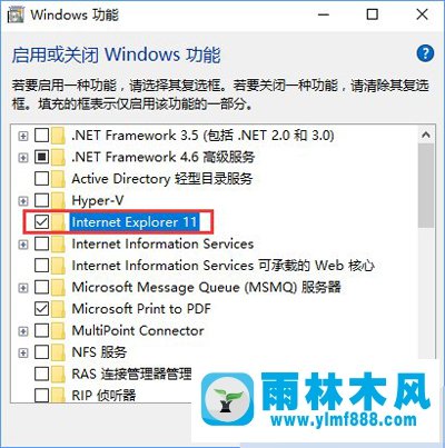 雨林木风win10系统如何禁止IE浏览器运行？