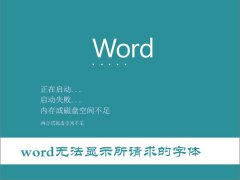 雨林木风win10打开Word提示“Word无法显示所请求的字体”怎么办？