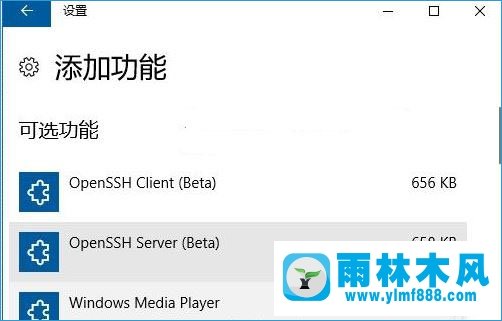 雨林木风win10 1709如何找回Windows Media Player?